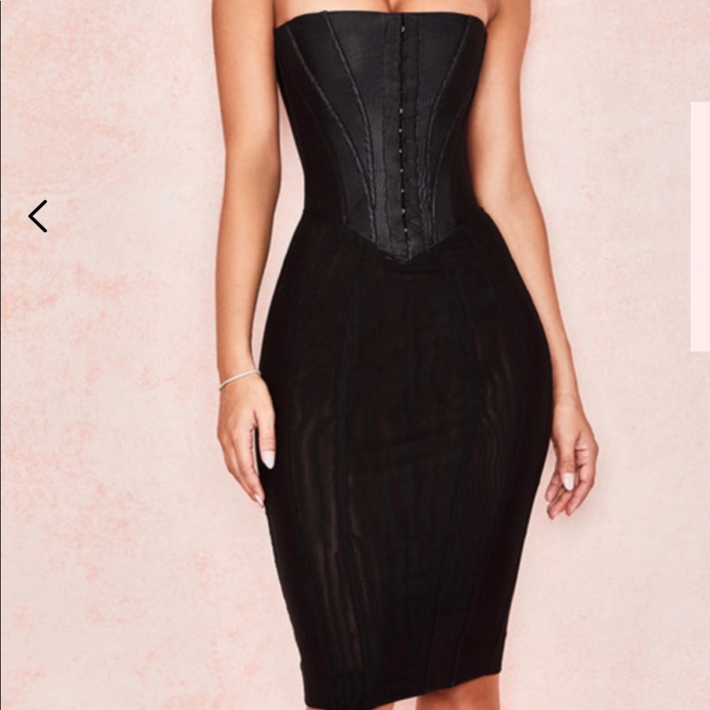 House of CB bustier black dress